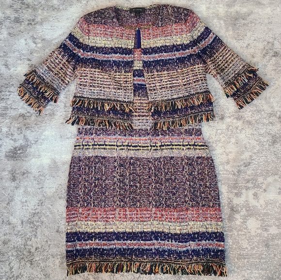 St. John Ellah Tweed Knit Short Jacket Size 10 - Picture 2 of 9